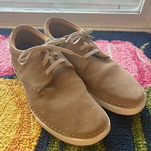 Men's Clarks Suede Lace-Up Shoe - Tan
